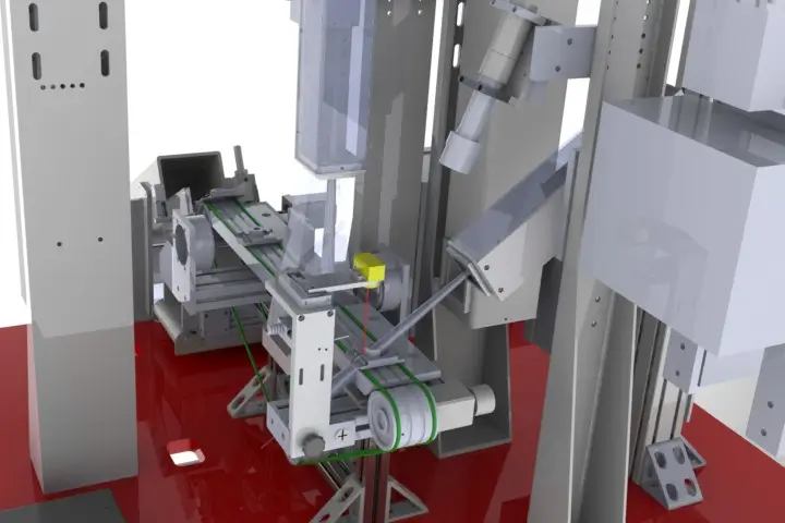 3D CAD model of an automated conveyor/handling module